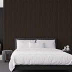 Dark Oak Premium Decorative Acoustic Slat Wall Panel - 2400mm x 600mm