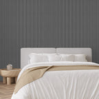 Light Grey Premium Decorative Acoustic Slat Wall Panel - 2400mm x 600mm