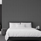 Light Grey Premium Decorative Acoustic Slat Wall Panel - 2400mm x 600mm