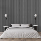 Light Grey Premium Decorative Acoustic Slat Wall Panel - 2400mm x 600mm