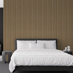 Natural Oak Premium Decorative Acoustic Slat Wall Panel - 2400mm x 600mm