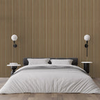 Natural Oak Premium Decorative Acoustic Slat Wall Panel - 2400mm x 600mm