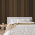 Walnut Premium Decorative Acoustic Slat Wall Panel - 2400mm x 600mm