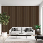 Walnut Premium Decorative Acoustic Slat Wall Panel - 2400mm x 600mm