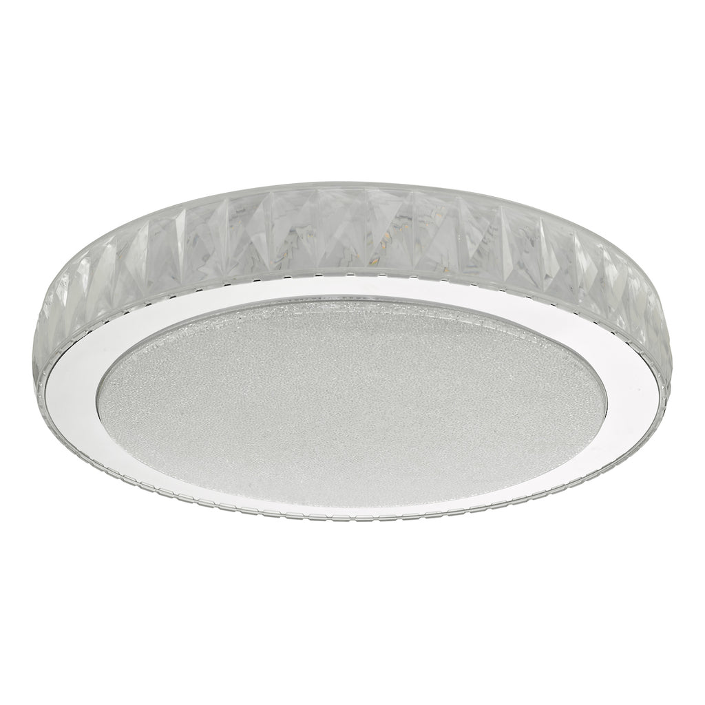 Akelia Flush Acrylic & Stainless Steel Large LED<br>Clear