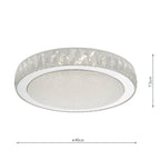 Akelia Flush Acrylic & Stainless Steel Large LED<br>Clear