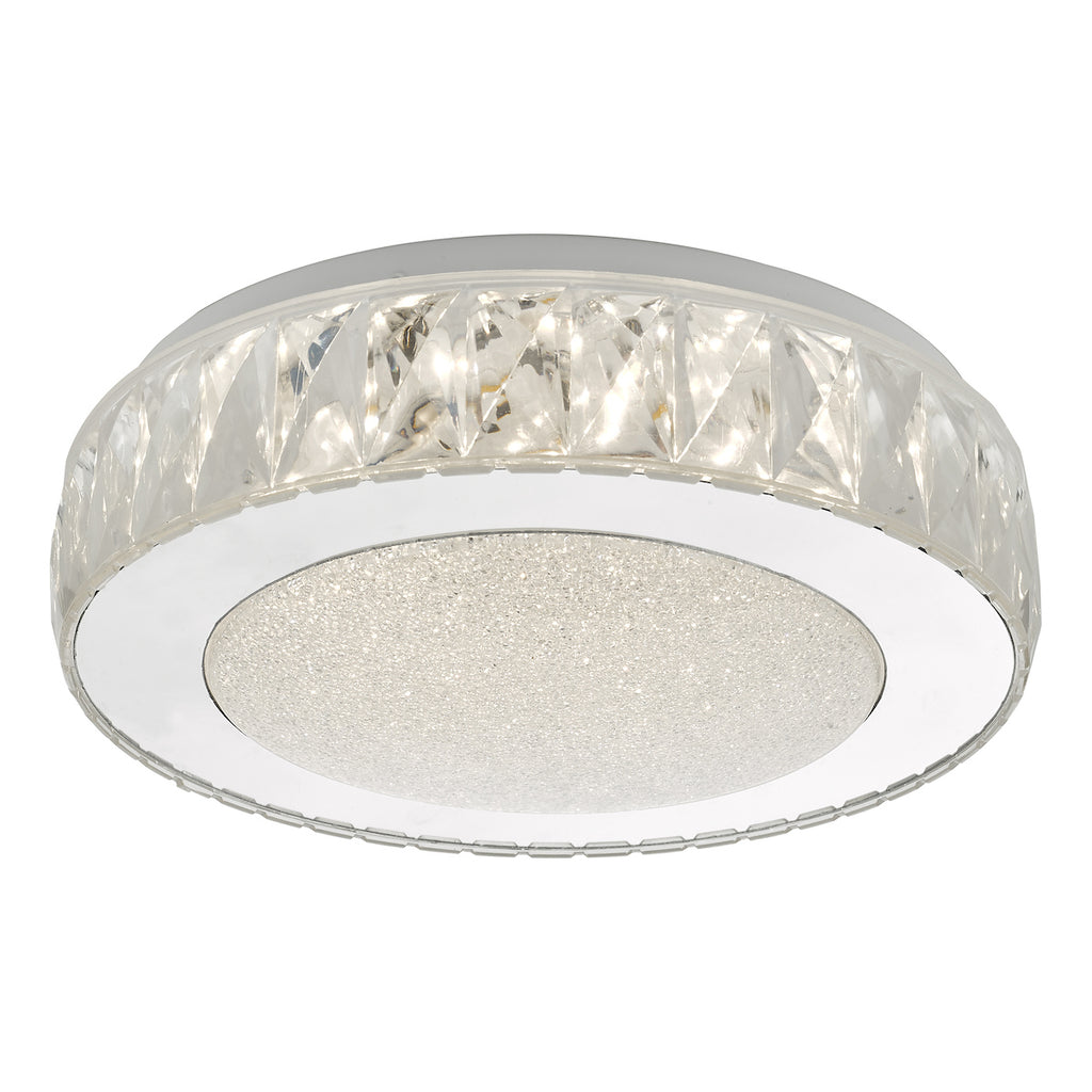 Akelia Flush Acrylic & Stainless Steel Small LED<br>Clear