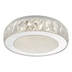 Akelia Flush Acrylic & Stainless Steel Small LED<br>Clear
