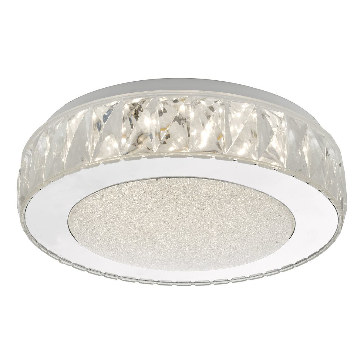 Akelia Flush Acrylic & Stainless Steel Small LED<br>Clear