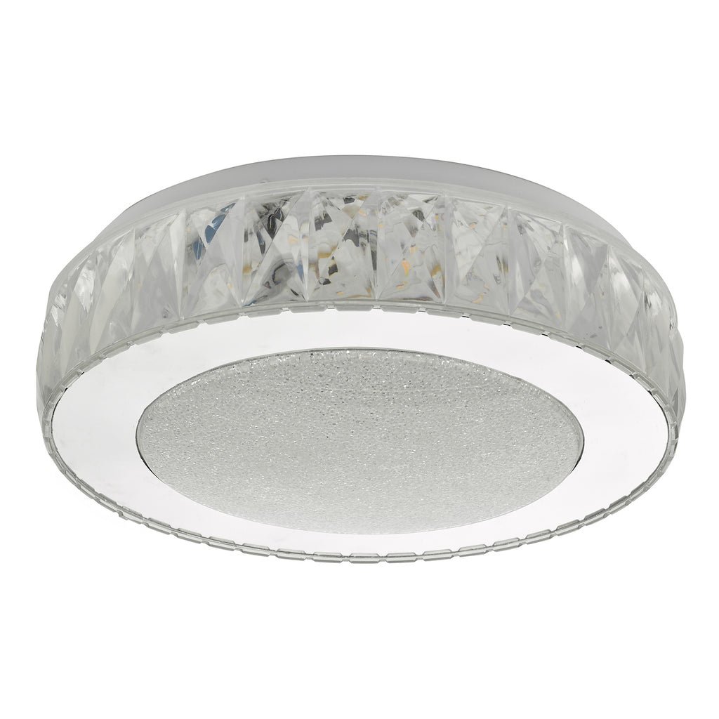 Akelia Flush Acrylic & Stainless Steel Small LED<br>Clear