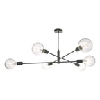 Alana 6 Light Pendant Black<br>Matt Black