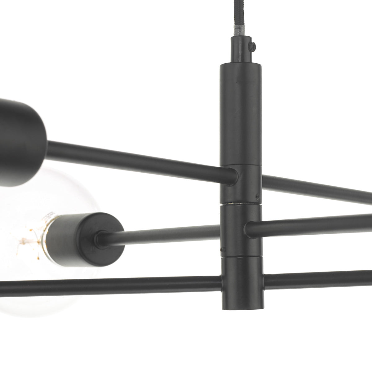 Alana 6 Light Pendant Black<br>Matt Black