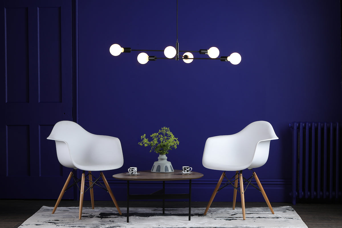 Alana 6 Light Pendant Black<br>Matt Black