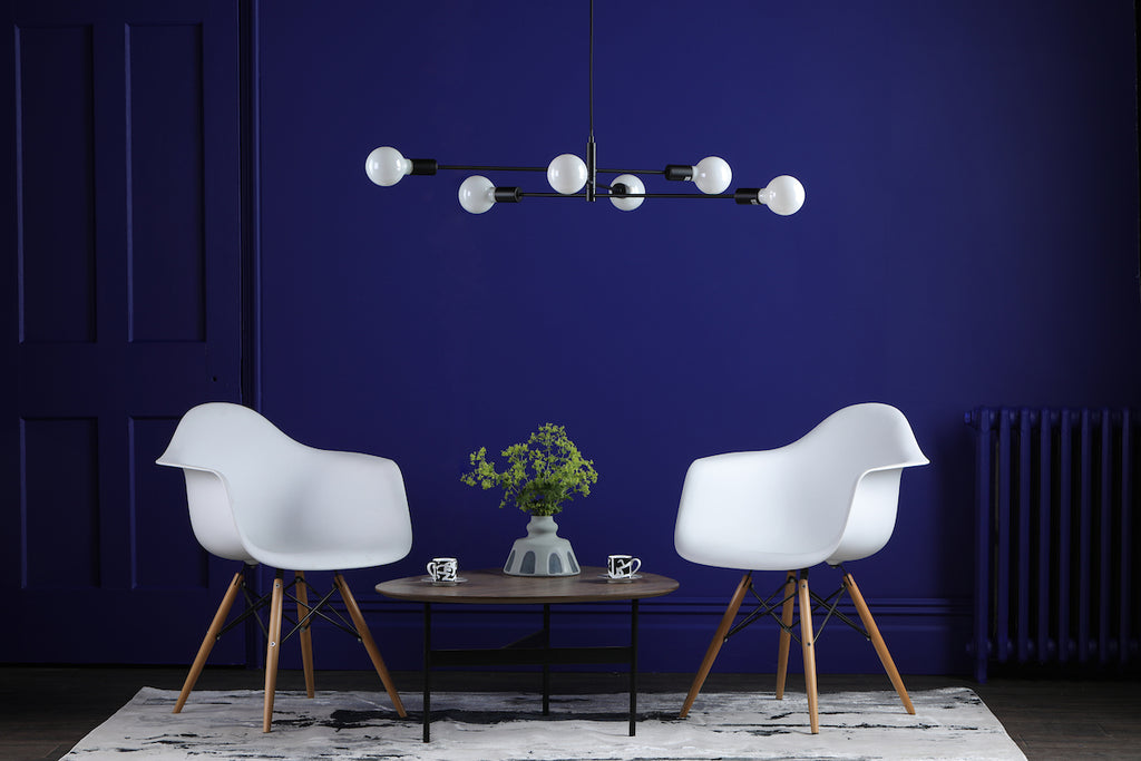Alana 6 Light Pendant Black<br>Matt Black