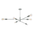 Alana 6 Light Armed Fitting Matt Grey<br>Matt Grey