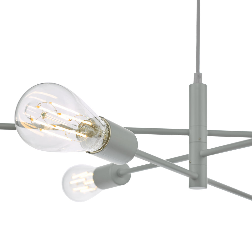 Alana 6 Light Armed Fitting Matt Grey<br>Matt Grey