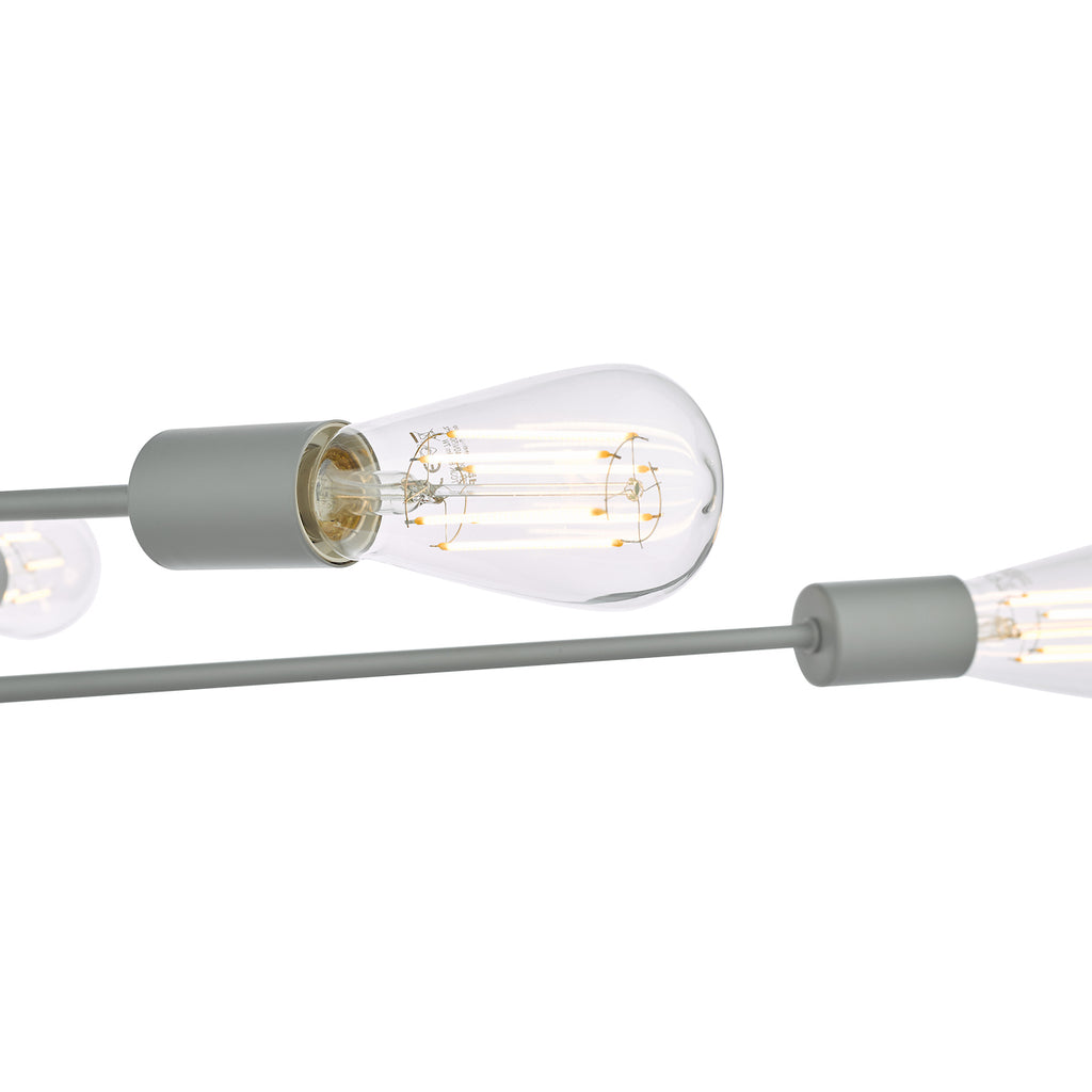 Alana 6 Light Armed Fitting Matt Grey<br>Matt Grey