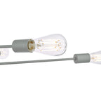 Alana 6 Light Armed Fitting Matt Grey<br>Matt Grey
