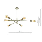 Alana 6 Light Pendant Antique Brass<br>Antique Brass