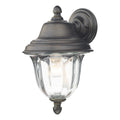 Aldgate Outdoor Wall Light Black/Gold Glass IP44<br>Matt Black Gold