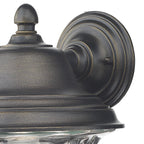 Aldgate Outdoor Wall Light Black/Gold Glass IP44<br>Matt Black Gold