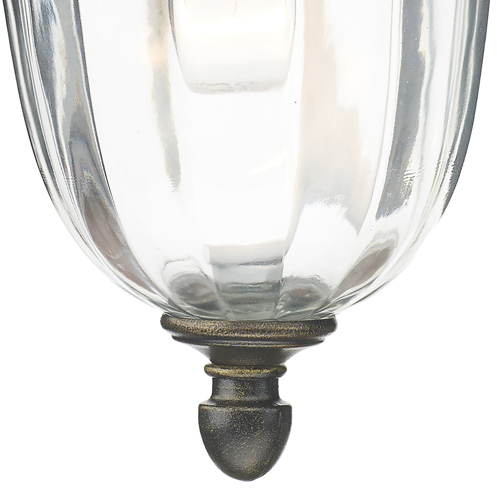 Aldgate Outdoor Wall Light Black/Gold Glass IP44<br>Matt Black Gold