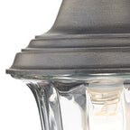 Aldgate Outdoor Wall Light Black/Gold Glass IP44<br>Matt Black Gold