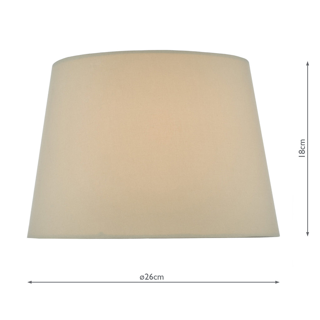 Alina Taupe Faux Silk Tapered Drum Shade 26cm<br>Taupe
