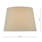 Alina Taupe Faux Silk Tapered Drum Shade 26cm<br>Taupe