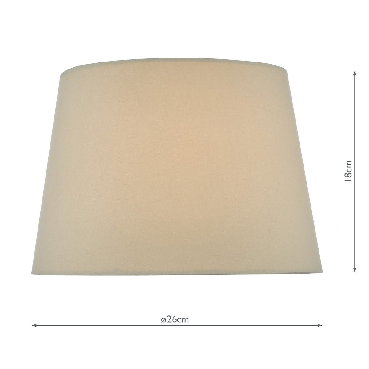 Alina Taupe Faux Silk Tapered Drum Shade 26cm<br>Taupe