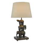 Alina Elephant Table Lamp Antique Bronze With Shade <br>Antique Bronze
