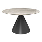 Alonso Gloss Light Grey Ceramic Extending Dining Table - 135cm