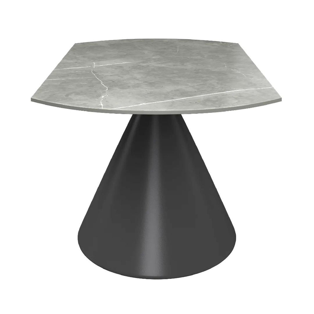Alonso Matte Grey Ceramic Extending Dining Table - 135cm