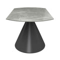 Alonso Matte Grey Ceramic Extending Dining Table - 135cm