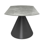 Alonso Matte Grey Ceramic Extending Dining Table - 135cm