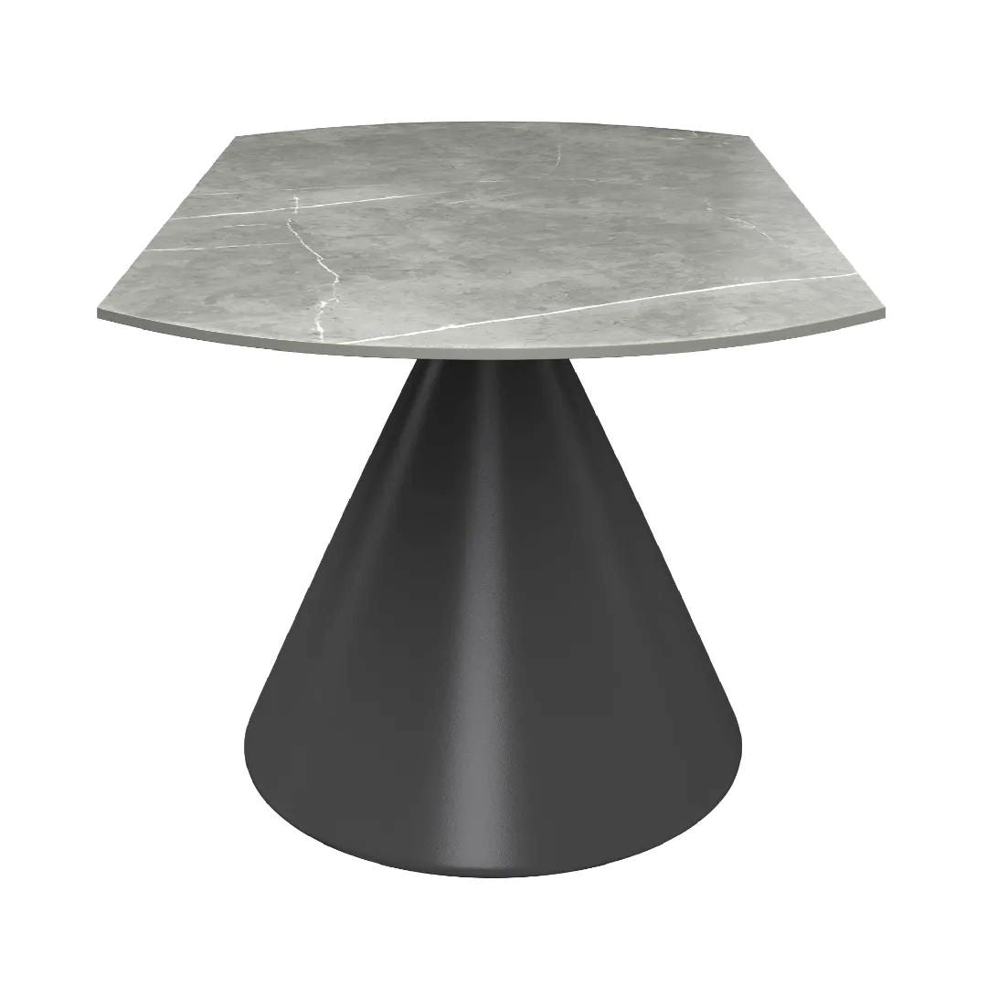 Alonso Matte Grey Ceramic Extending Dining Table - 135cm