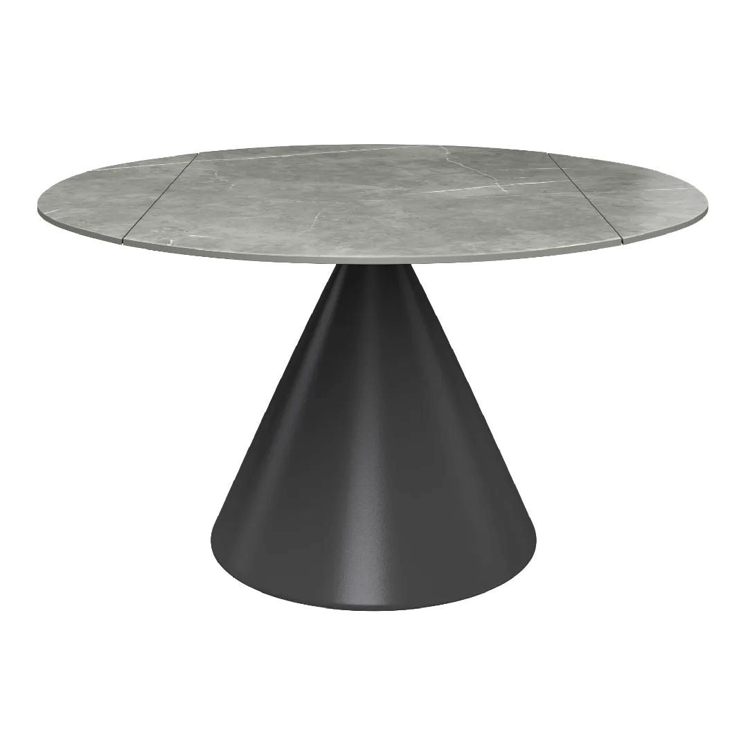 Alonso Matte Grey Ceramic Extending Dining Table - 135cm