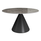 Alonso Gloss Grey Ceramic Extending Dining Table - 135cm