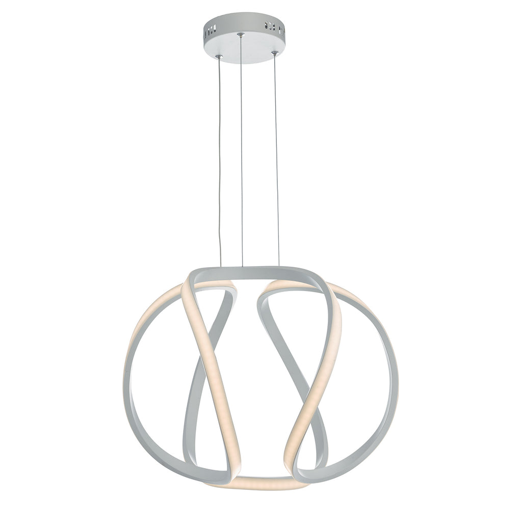 Alonsa Pendant Small White LEDMatt White