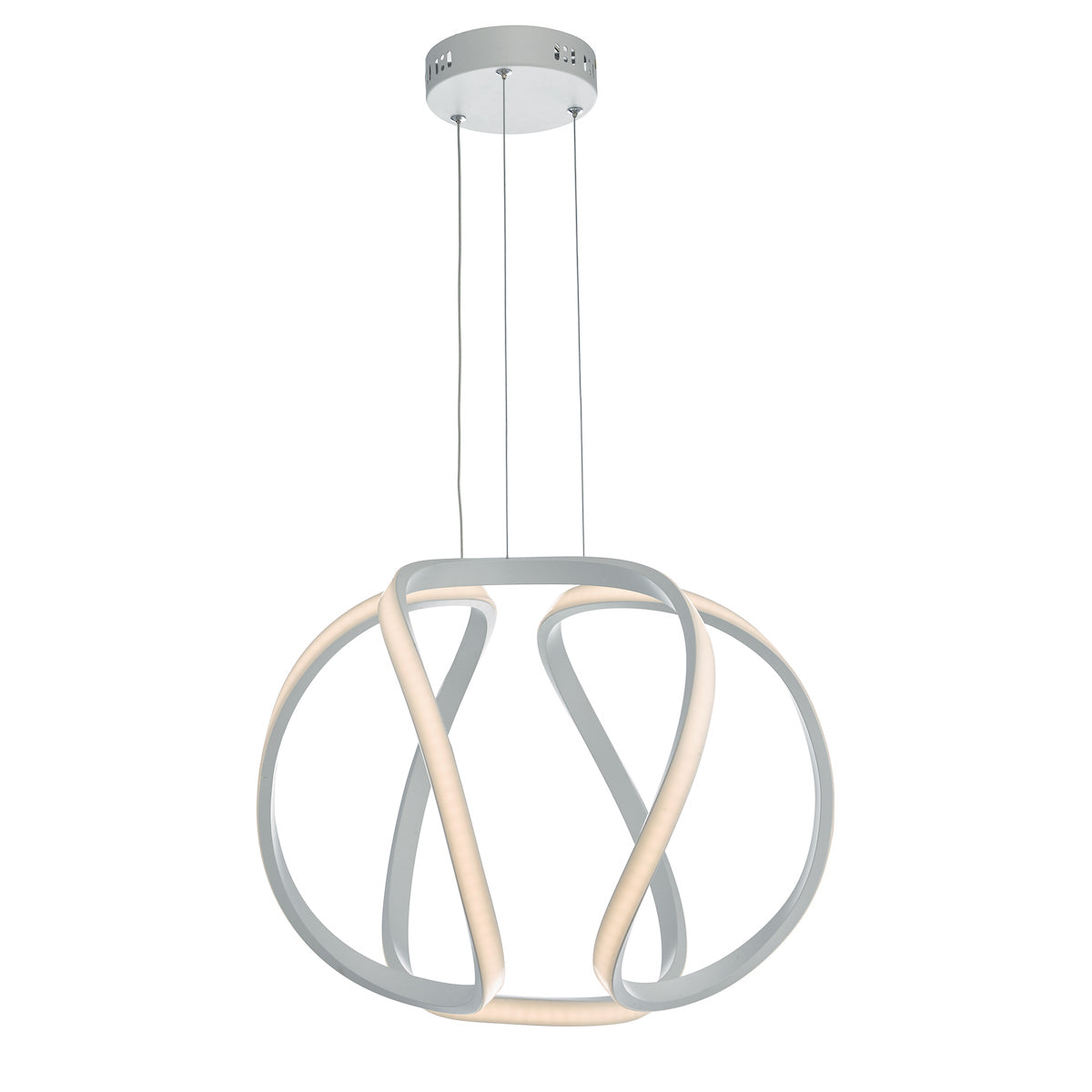 Alonsa Pendant Small White LEDMatt White