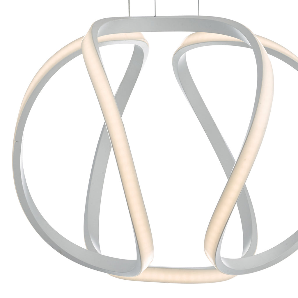 Alonsa Pendant Small White LEDMatt White