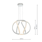 Alonsa Pendant Small White LEDMatt White