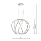 Alonsa Pendant Large White LED<br>Matt White