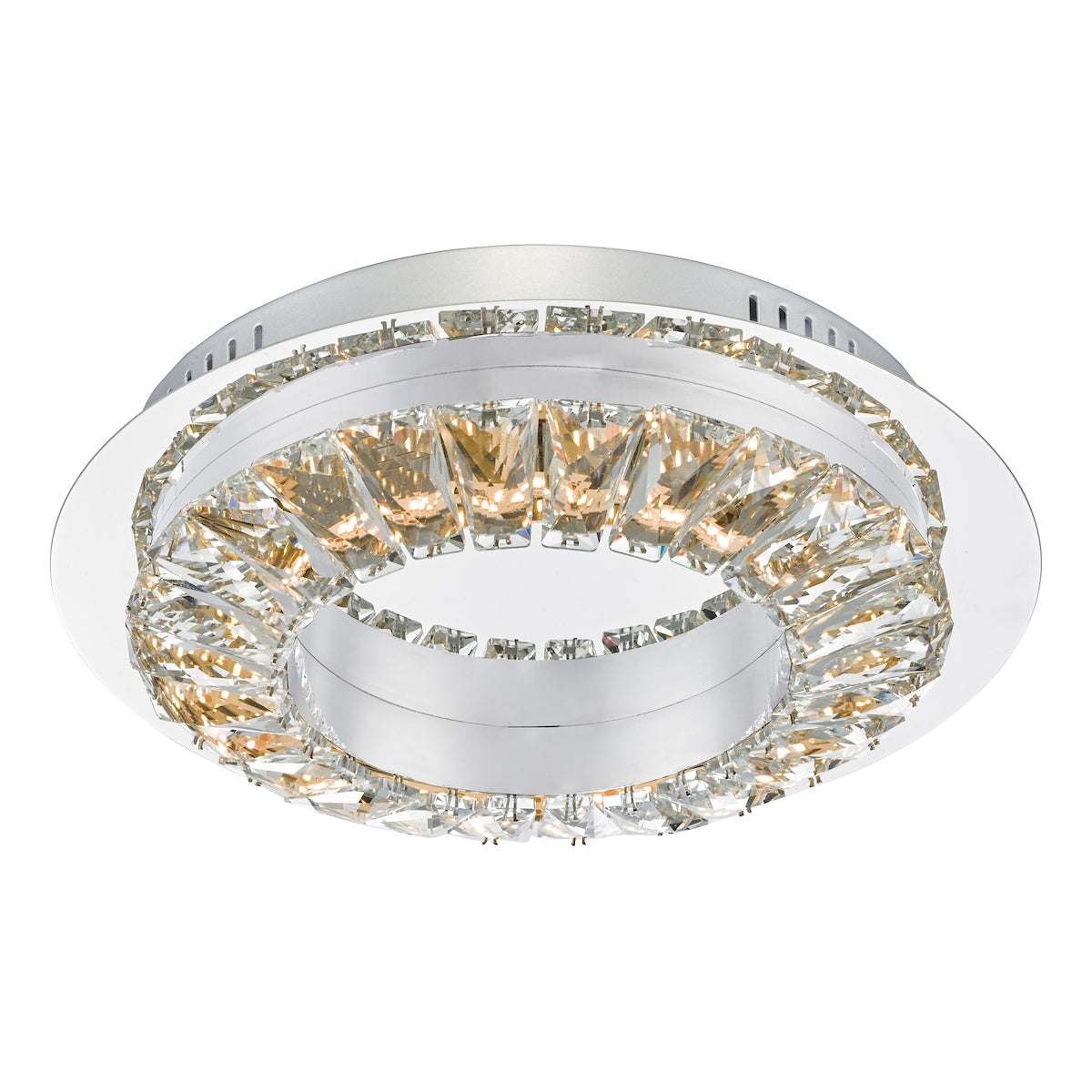 Altamura Flush Polished Chrome & Crystal LED<br>Polished Chrome