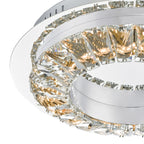 Altamura Flush Polished Chrome & Crystal LED<br>Polished Chrome