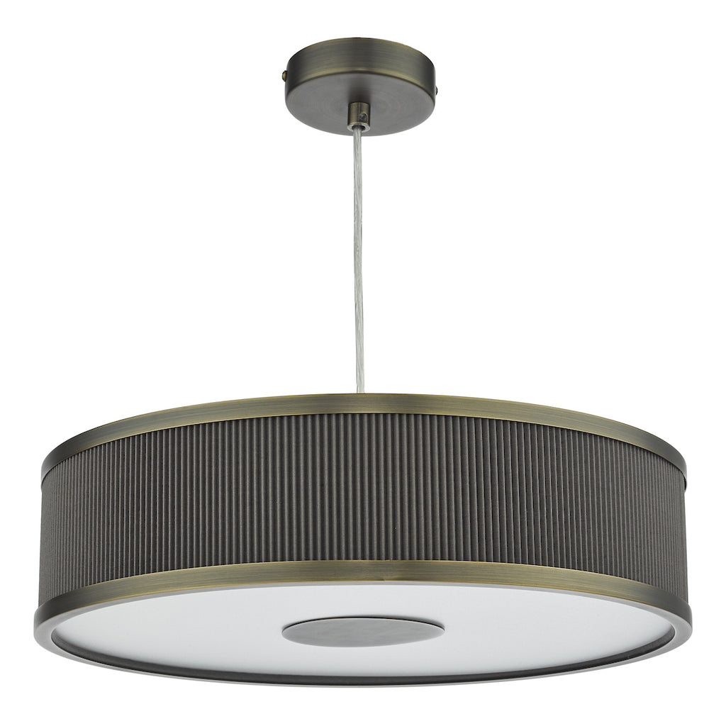 Alvaro 3 Light Single Pendant Antique Bronze Mushroom<br>Antique Bronze