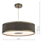 Alvaro 3 Light Single Pendant Antique Bronze Mushroom<br>Antique Bronze