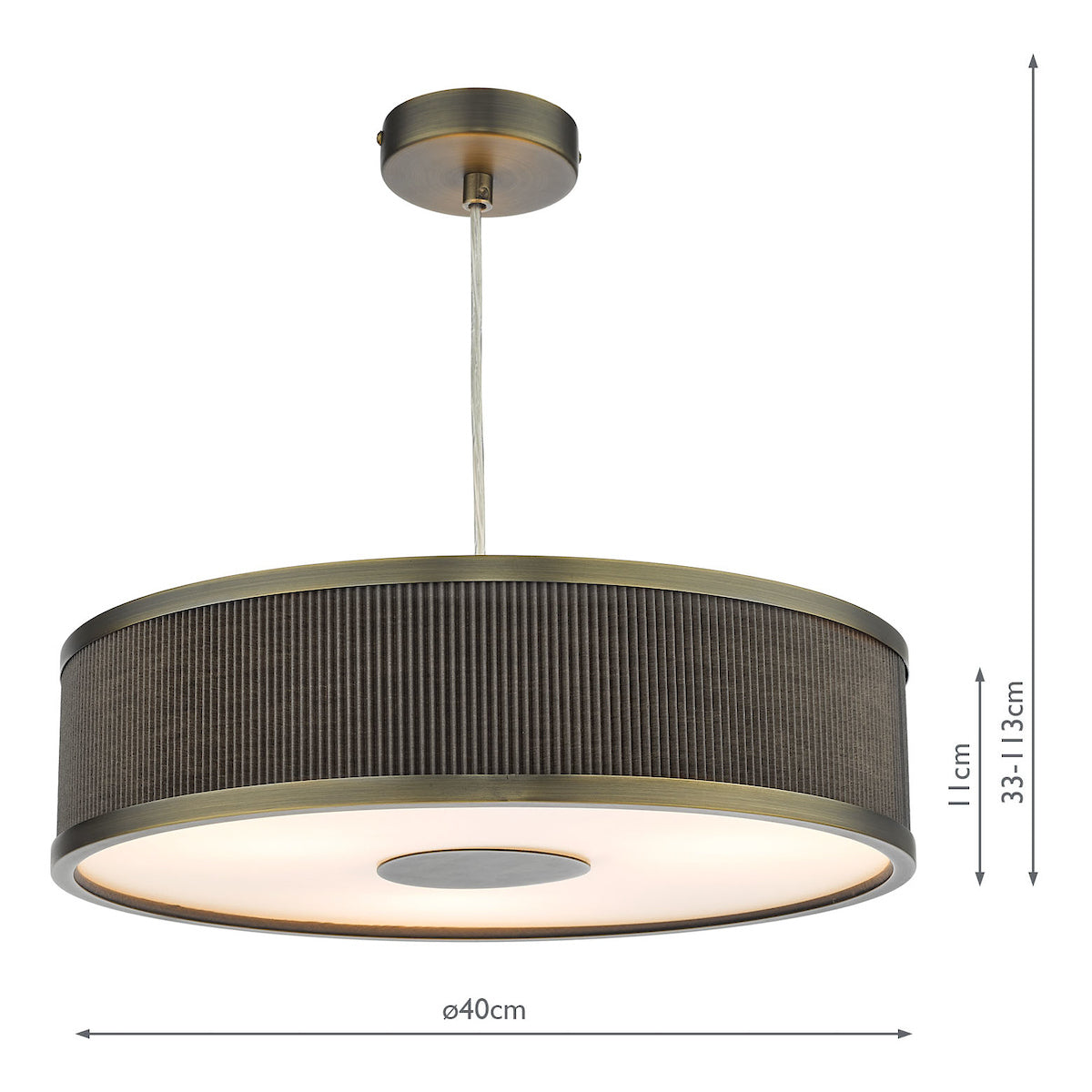 Alvaro 3 Light Single Pendant Antique Bronze Mushroom<br>Antique Bronze