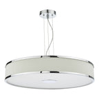 Alvaro 6 Light Single Pendant Polished Chrome Ivory<br>Polished Chrome