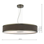 Alvaro 6 Light Single Pendant Antique Bronze Mushroom<br>Antique Bronze
